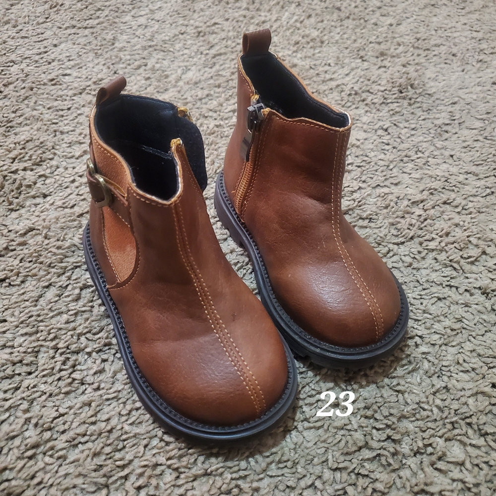 Brown Kids Ankle Boots